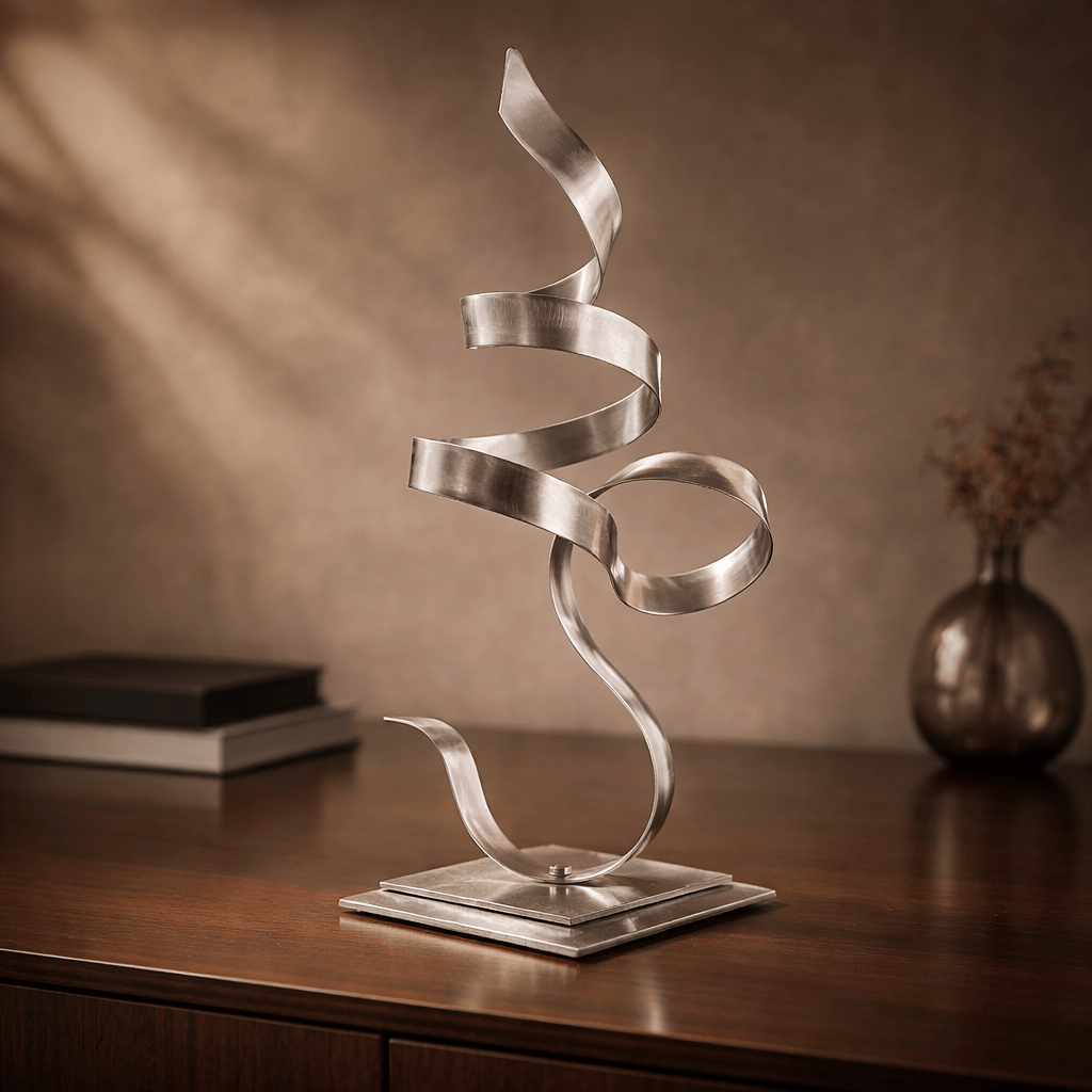 Spiral Serenity - Metal Sculpture 18"x8"