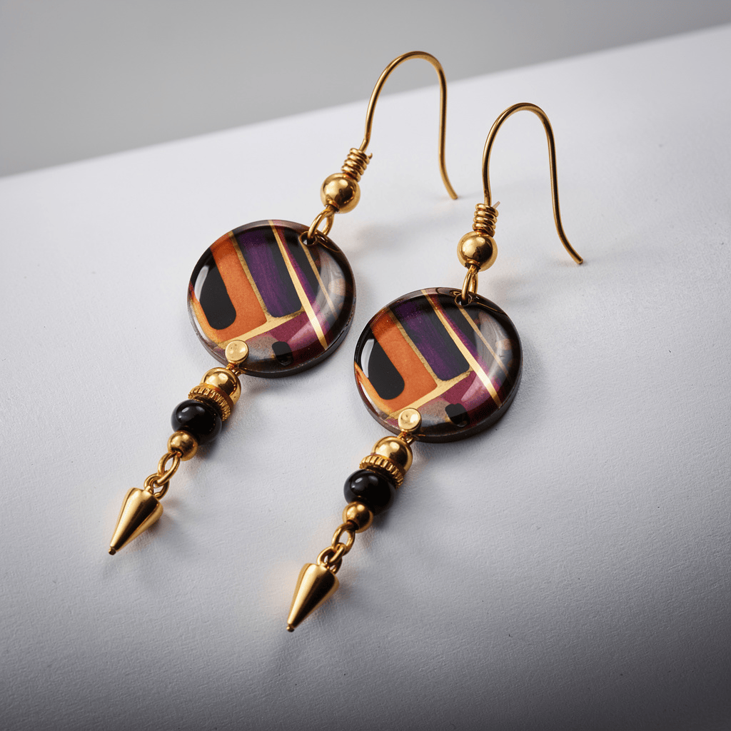 Twilight Mosaic Earrings 1.5"