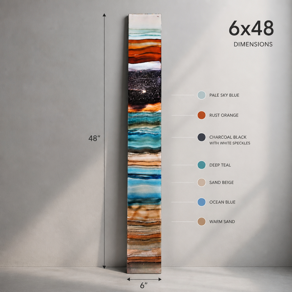 Between Worlds - Metal Wall Art 6"x48"