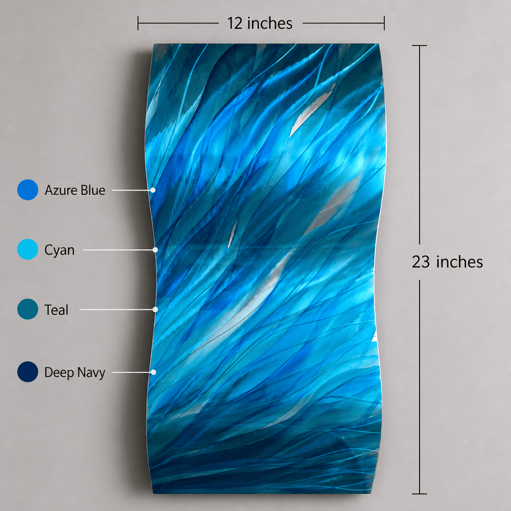Luminous Current - Metal Wall Art 12"x23"