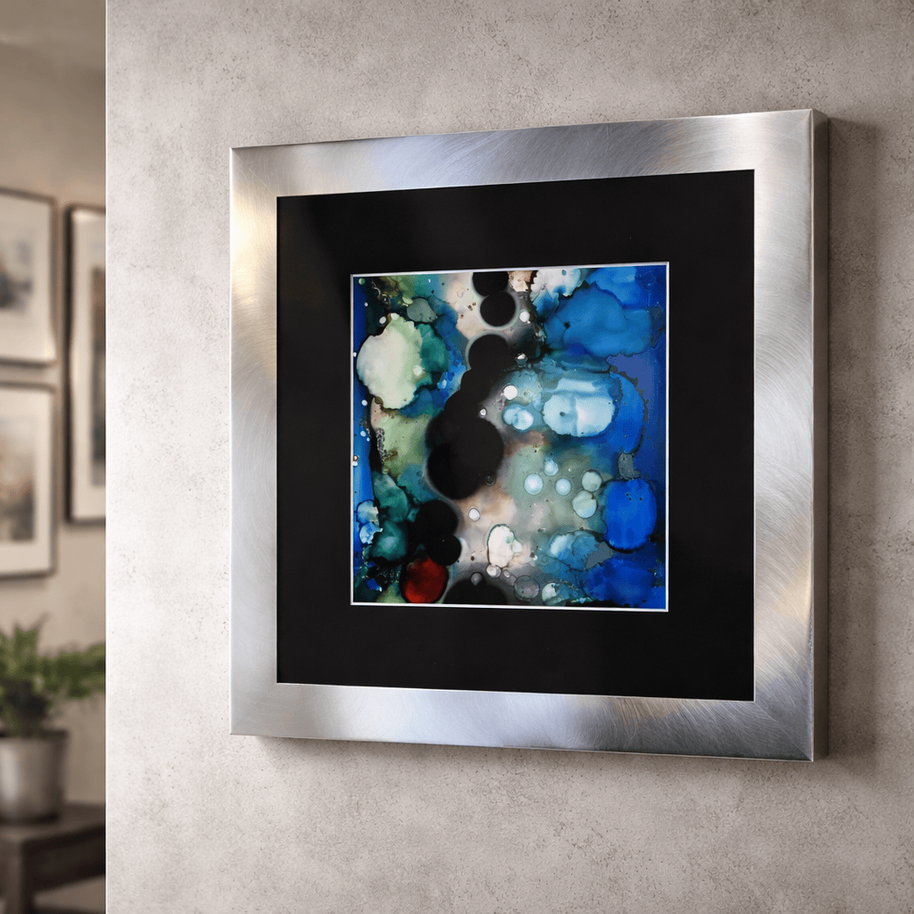 Indigo Nebula - Metal Wall Art 12"x12"