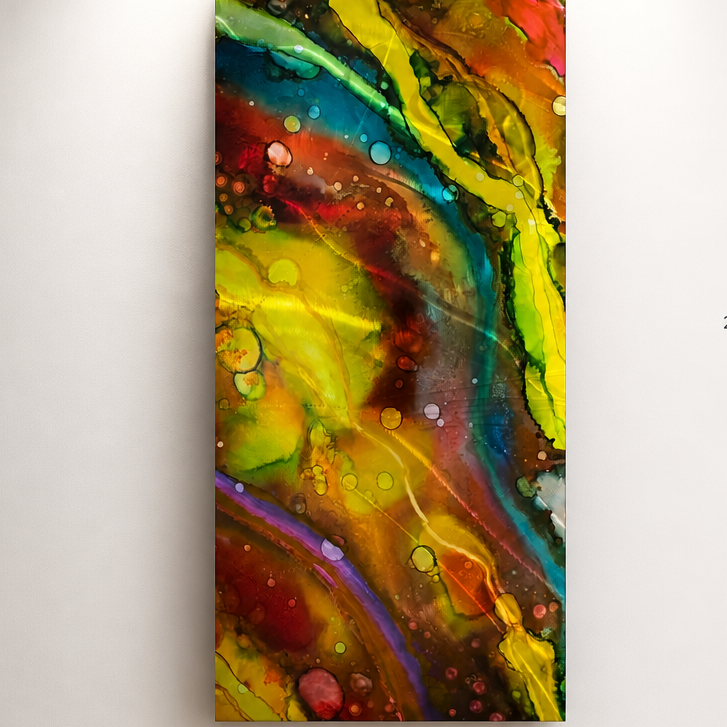 Wildfire Current - Metal Wall Art 12"x24"