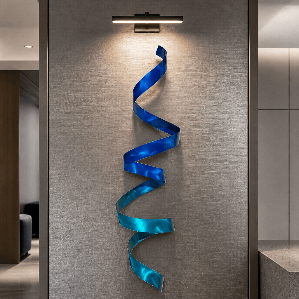 Azure Ascent - Metal Wall Art 44"x11"