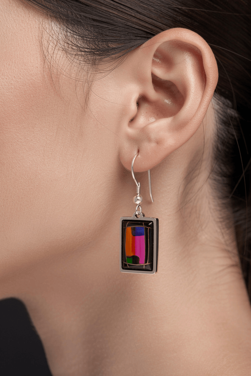 Urban Canvas Earrings 1.25"