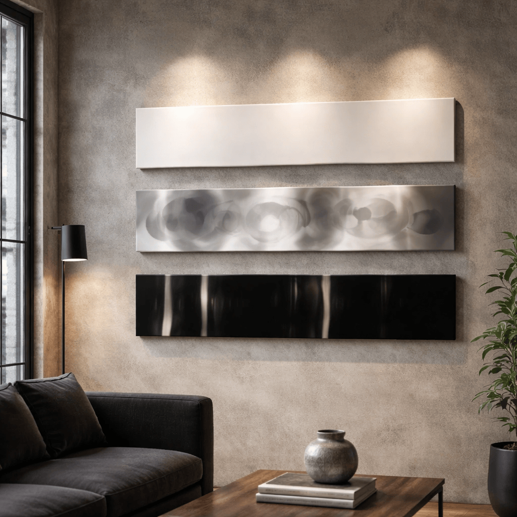 Silent Current - Metal Wave Wall Art 3 waves 10"x46" each