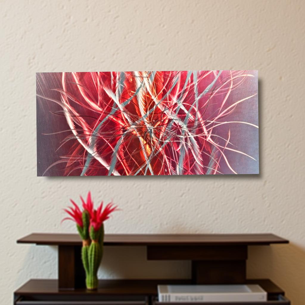 Scarlet Awakening - Metal Wall Art 12"x12"