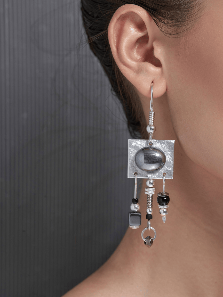 Midnight Cascade Earrings 1.5"