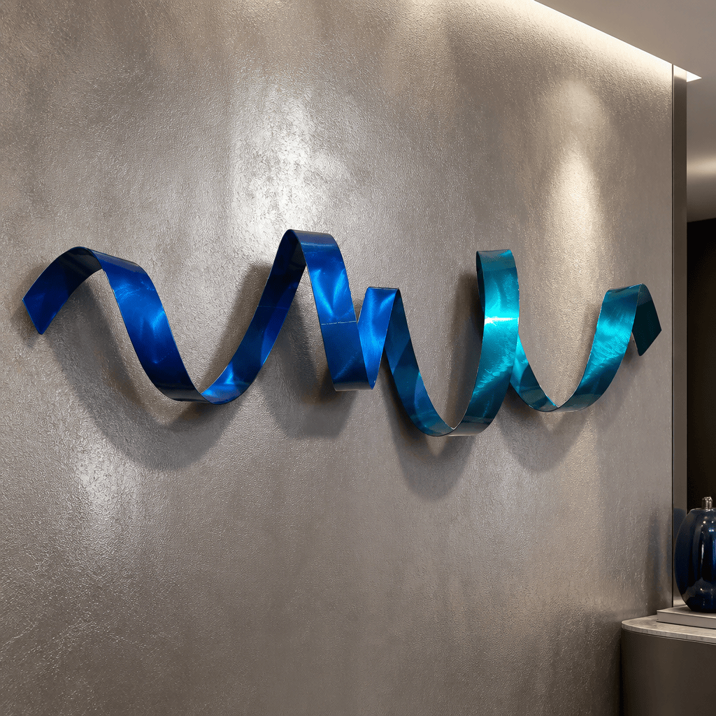 Azure Ascent - Metal Wall Art 44"x11"