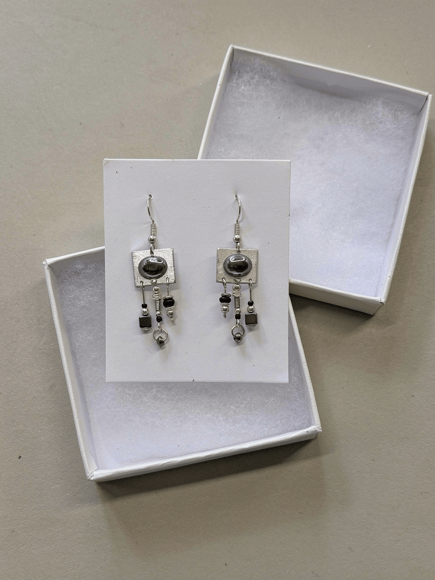 Midnight Cascade Earrings 1.5"
