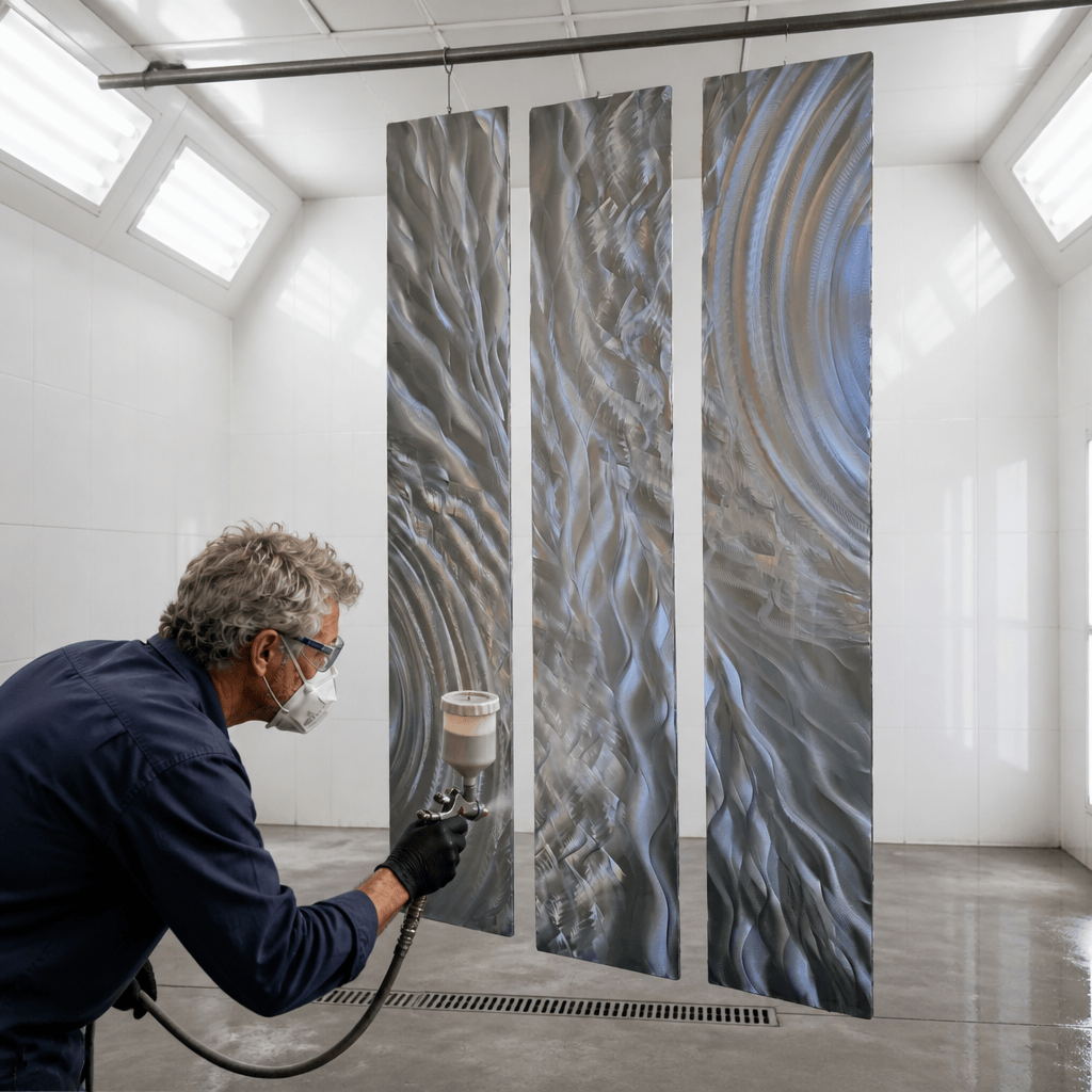 The Fracture - 3-Panel Metal Wall Art 8"x48" (each)