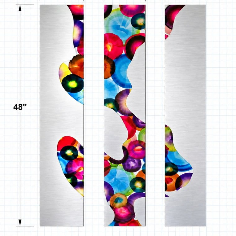 The Jubilee - 3-Panel Metal Wall Art 8"x48" (each)