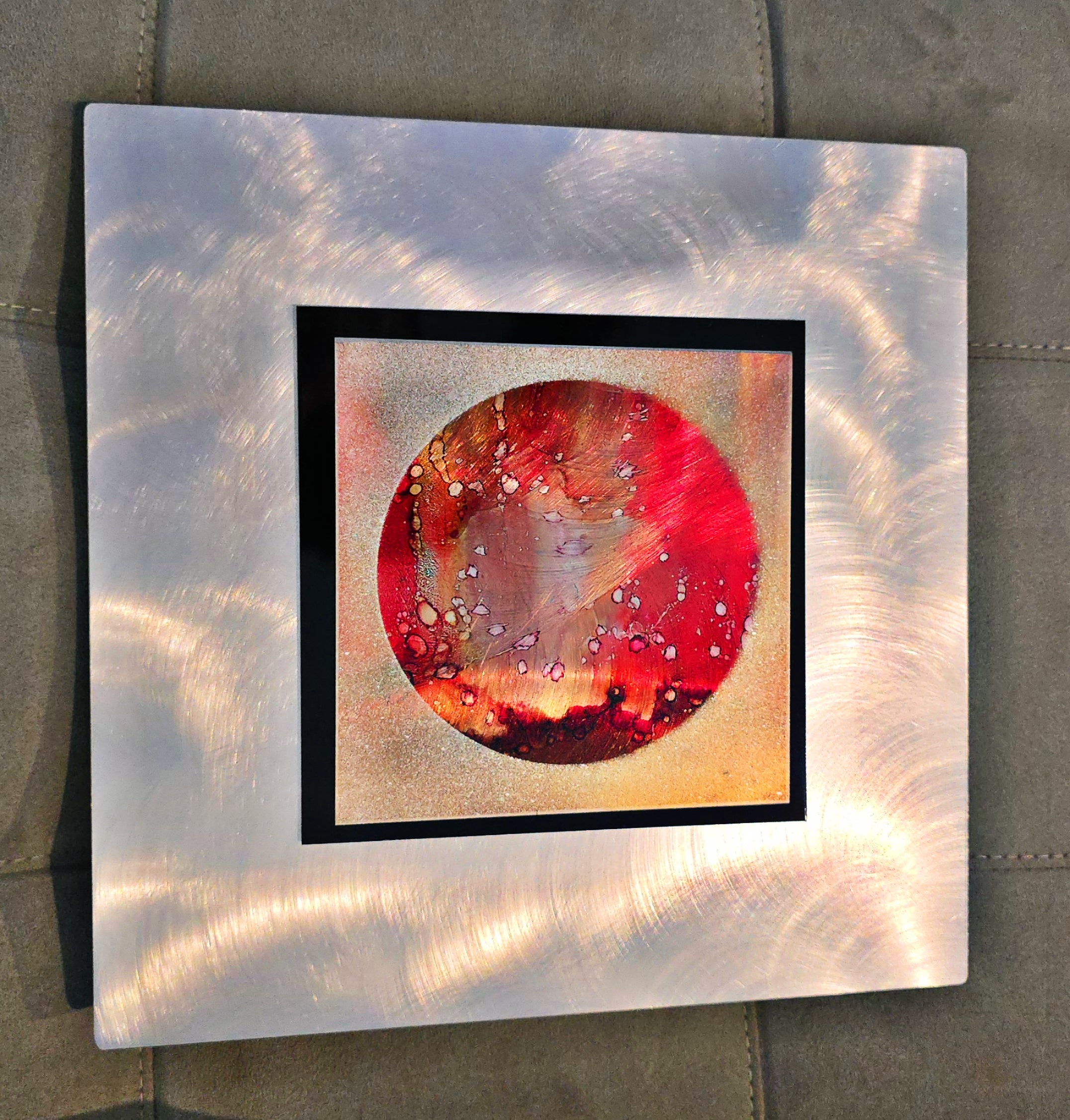 Scarlet Bloom - Metal Wall Art 12"x12"