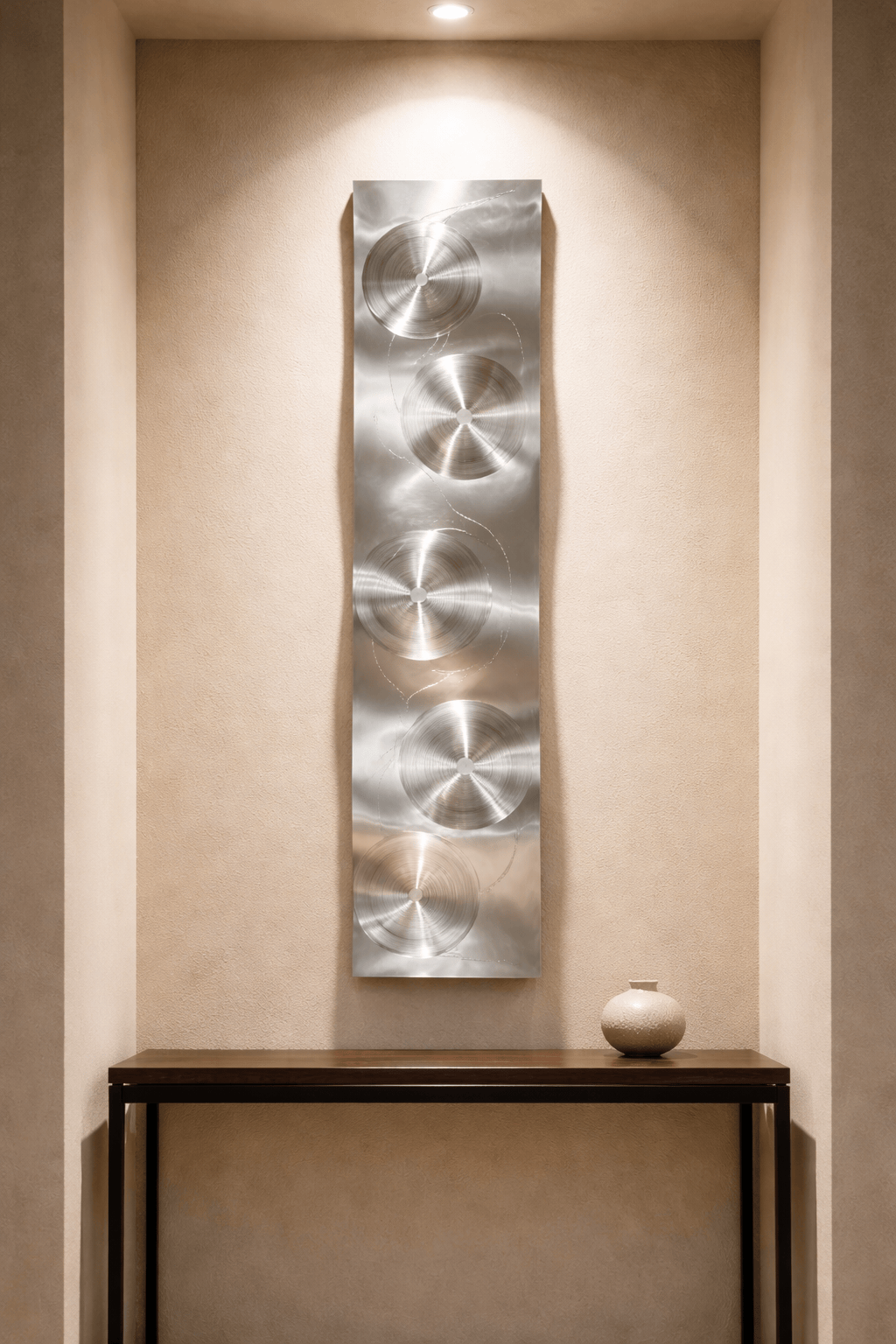 Spiral Resonance - Metal Wave Wall Art 10"x46"