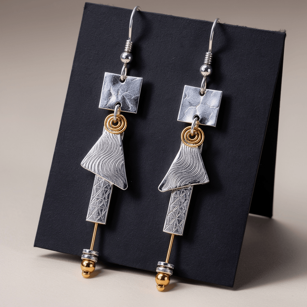 Flowing Currents Dangle Earrings 2"