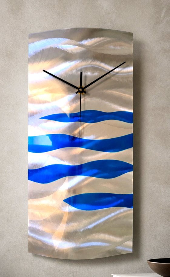 Electric Surge - Metal Wall Clock 11"x24"