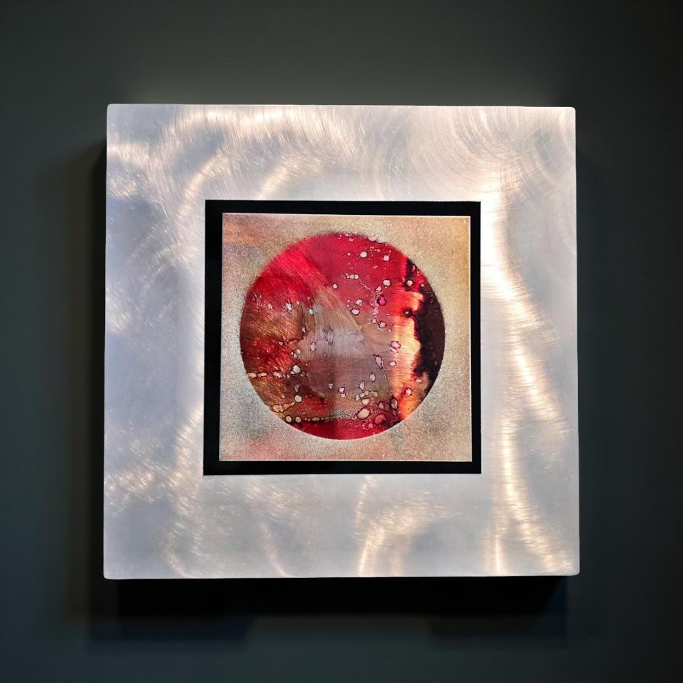 Scarlet Bloom - Metal Wall Art 12"x12"