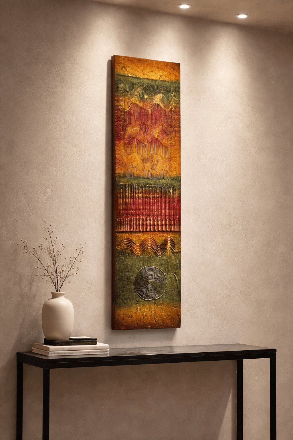Autumn Tapestry - Hand-Painted Wall Art 12"x48"