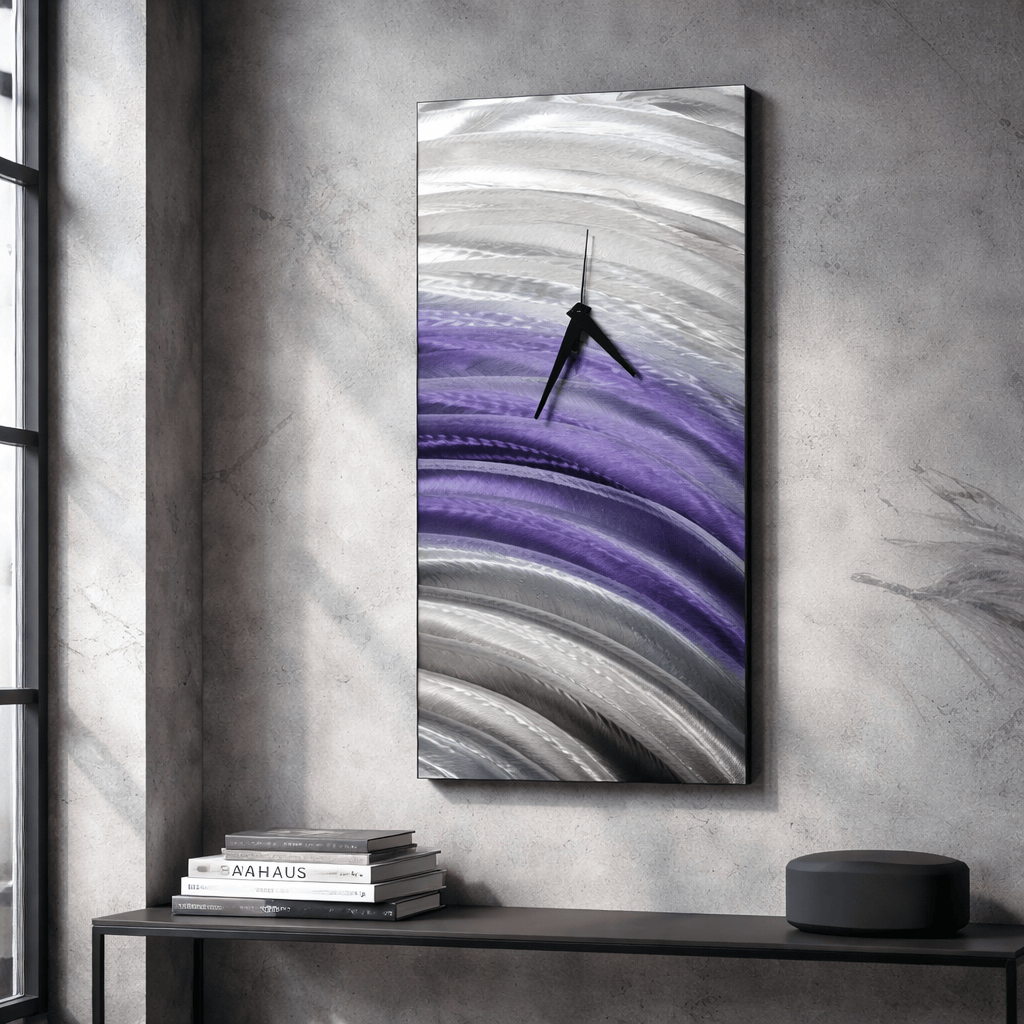 Twin Vortex - Metal Wave Wall Art 12"x24"