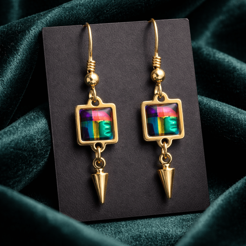 Twilight Essence Dangle Earrings 1"