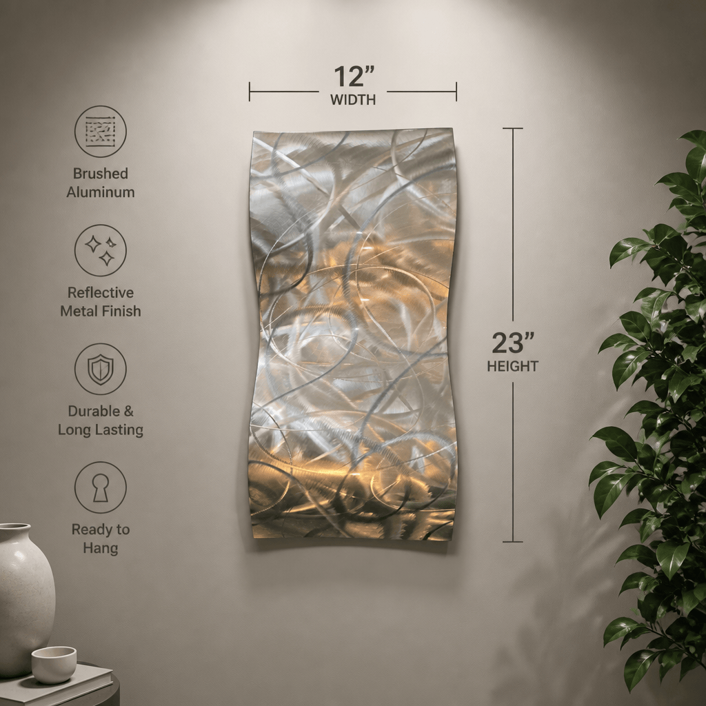 Tangled Light - Metal Wall Art 12"x23"