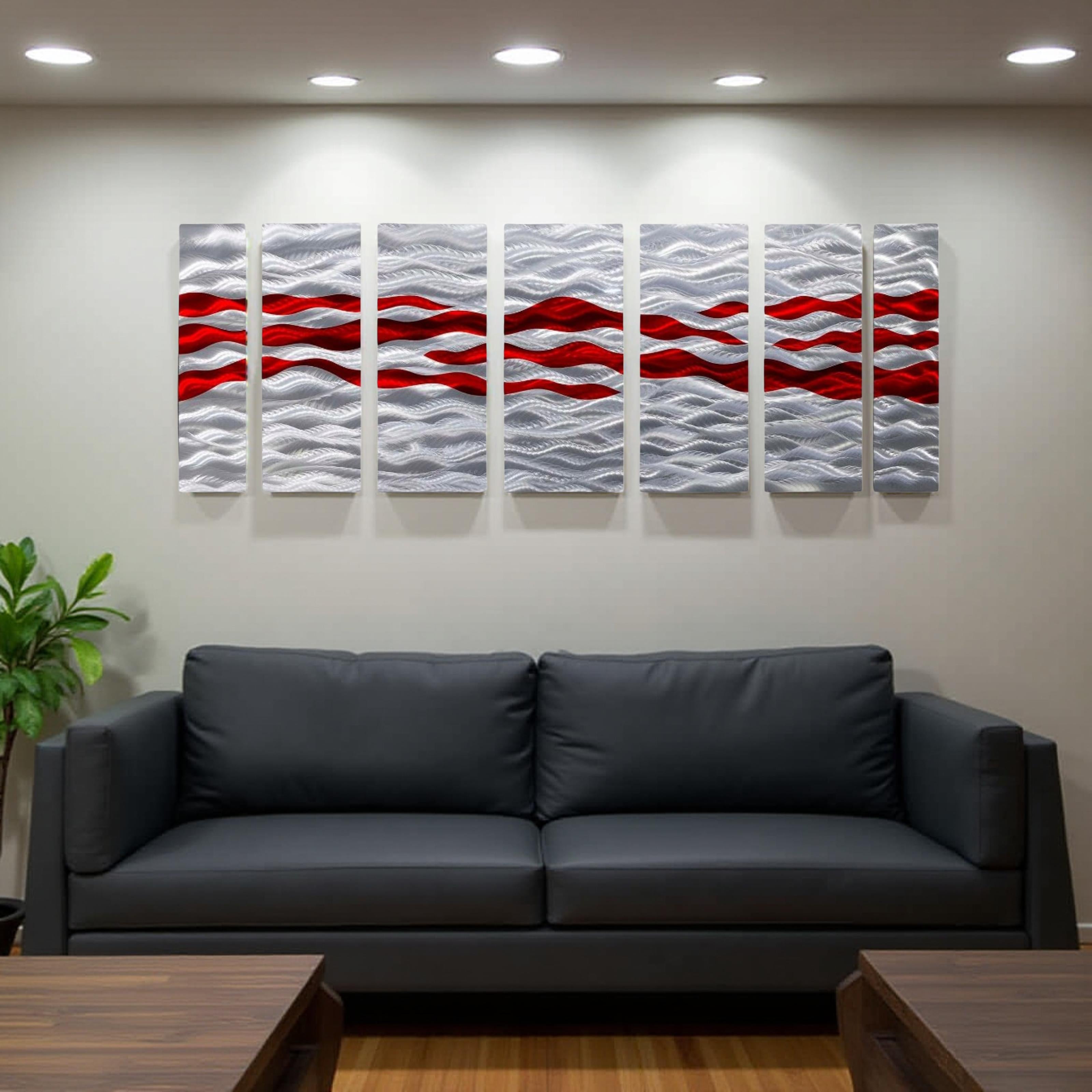 Bold Momentum - Multi-Panel Metal Wall Art 68"x24"