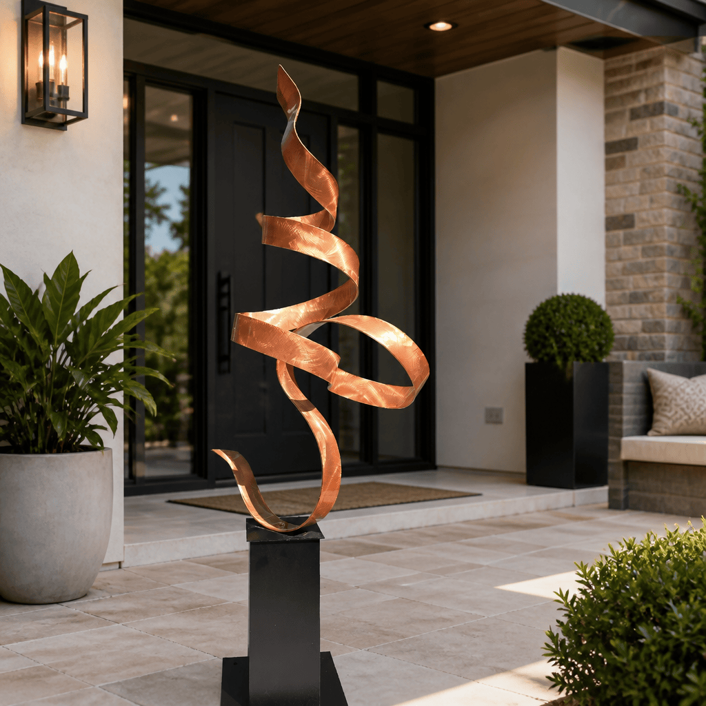 New Penny Copper Ember Rise - Metal Sculpture 48"