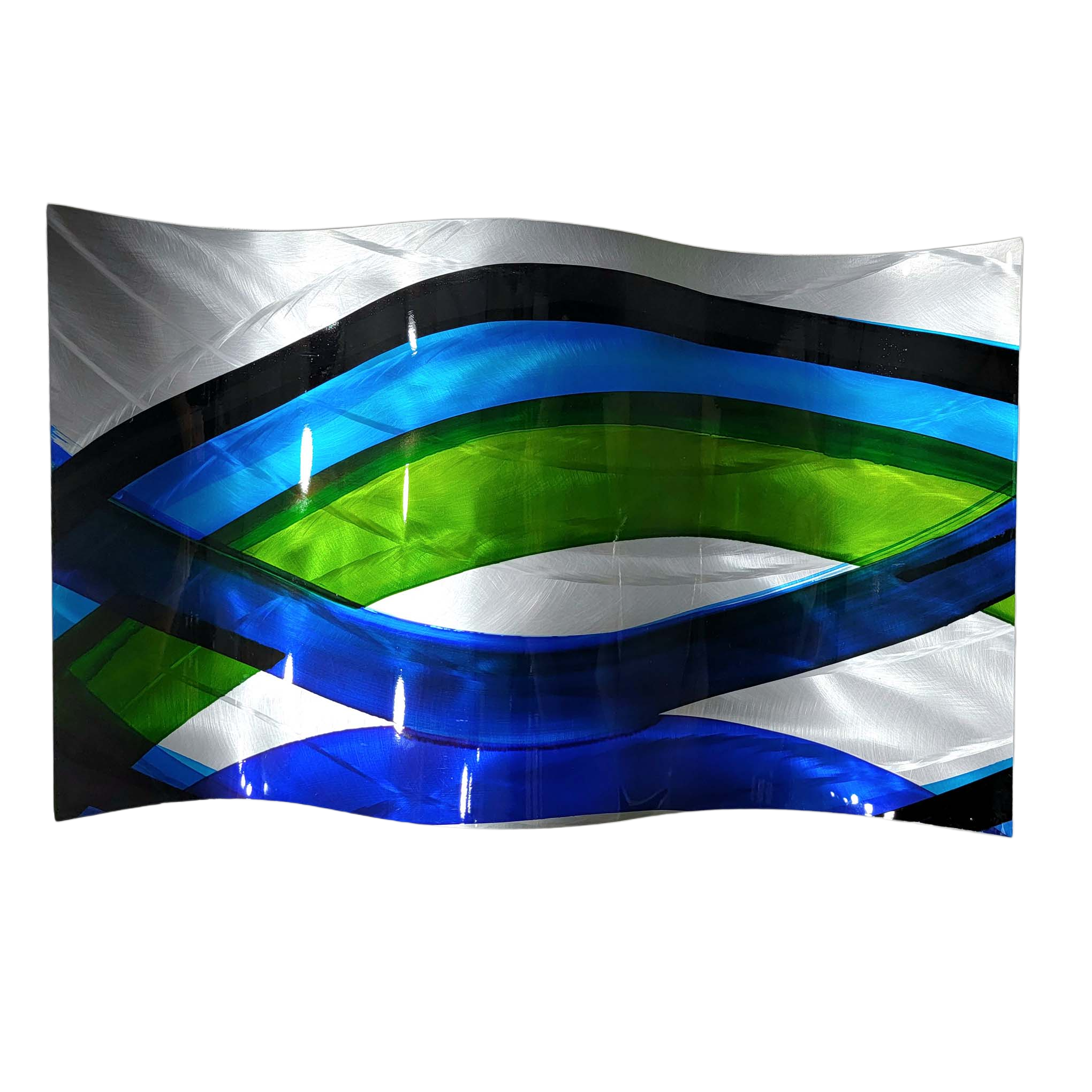 Vivid Tide - Metal Wave Wall Art 12"x19"  (gem p 27)