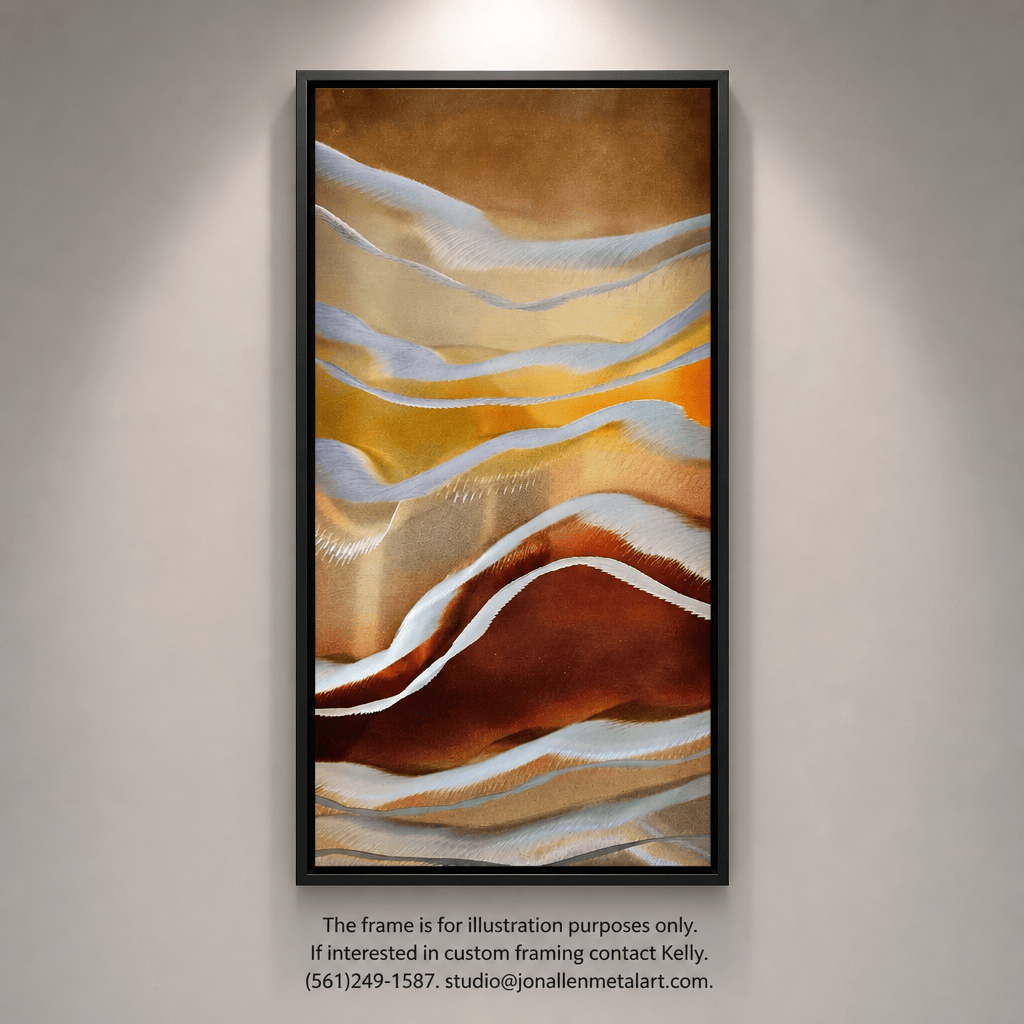 The Amber Drift - Metal Wall Art 12"x24"