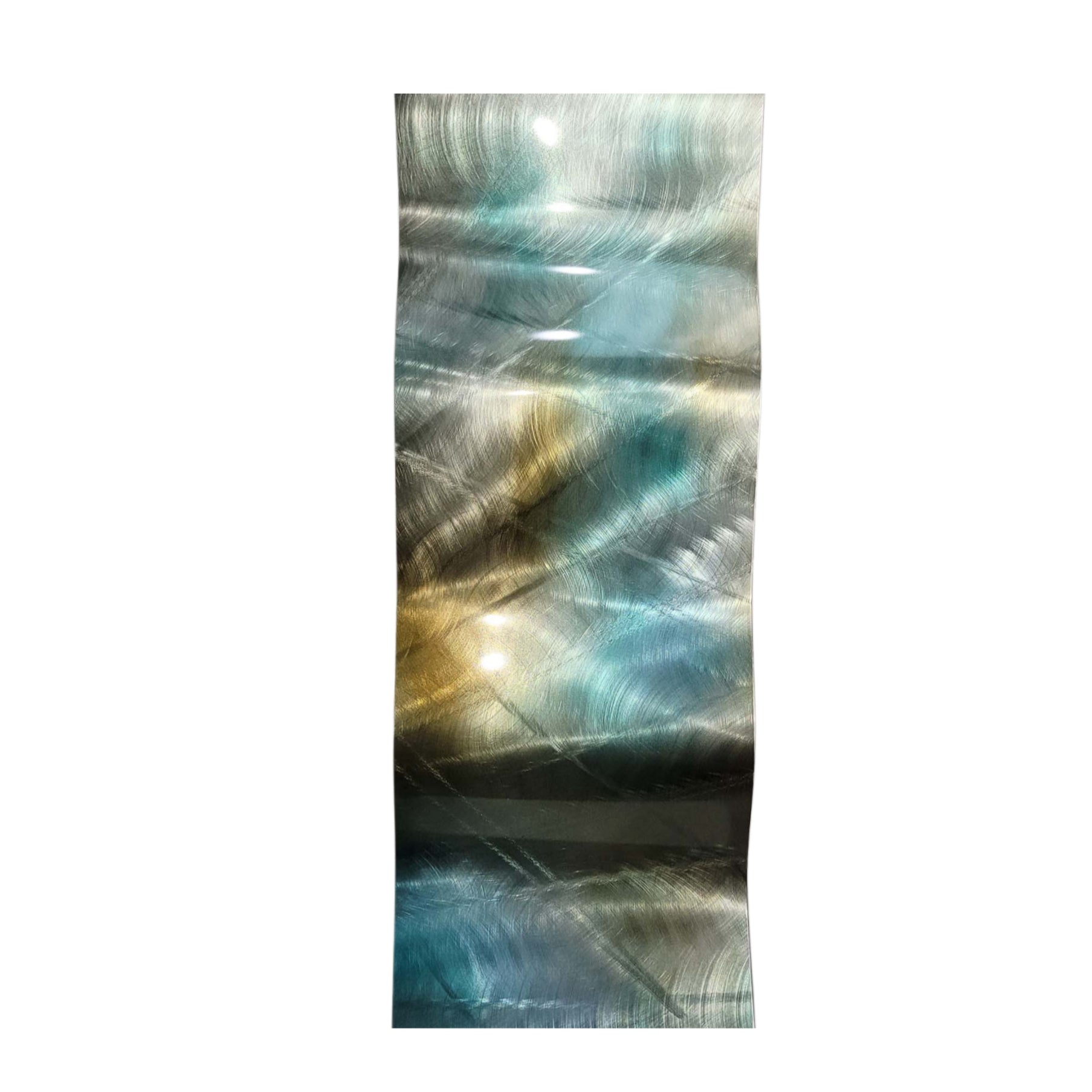 Tidal Luminance - Metal Wave Wall Art 10"x23"  (13w)