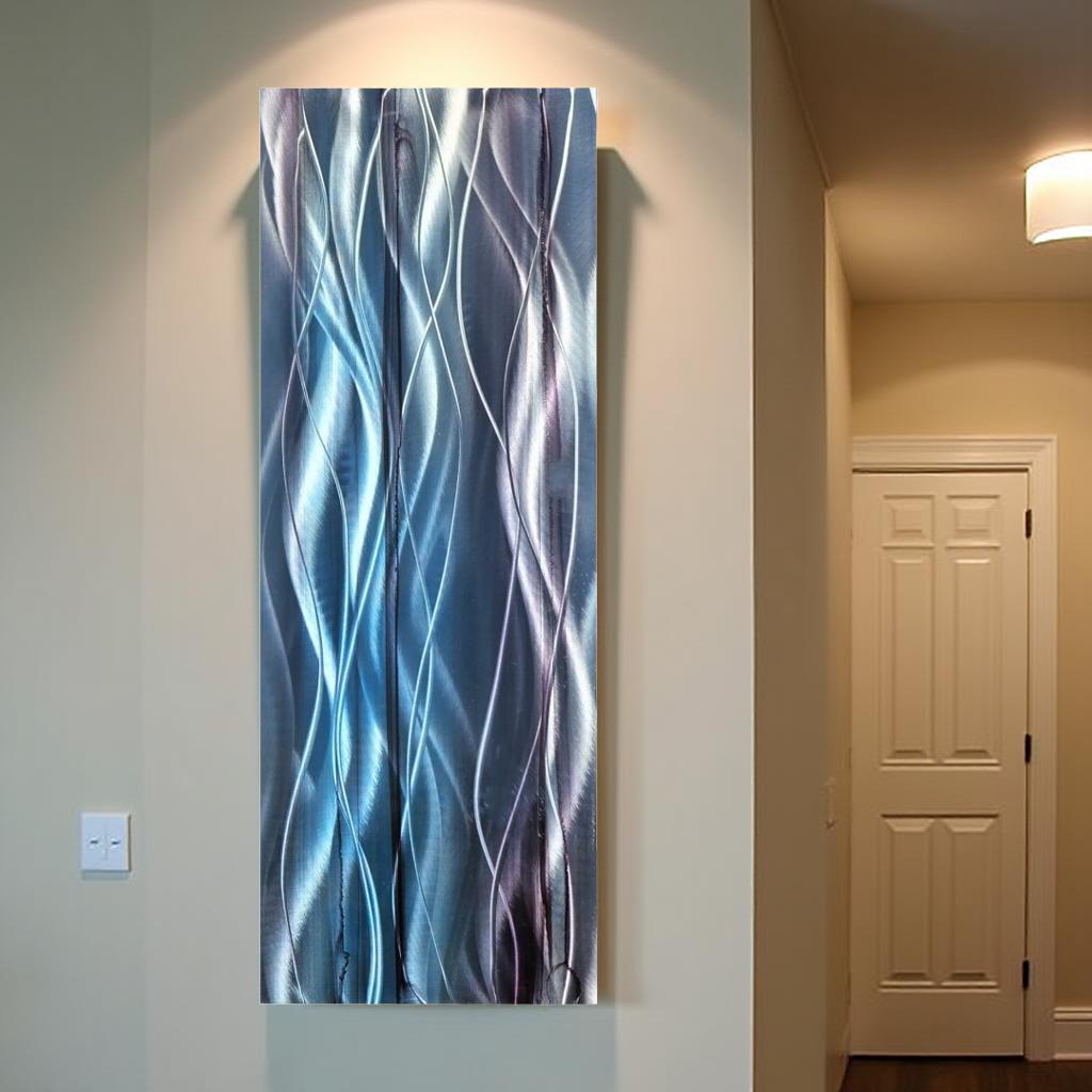 Frosted Elegance - Metal Wall Art 9"x24"