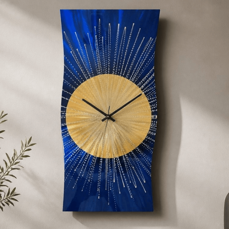 Solar Reign - Metal Wall Clock 12"x24"