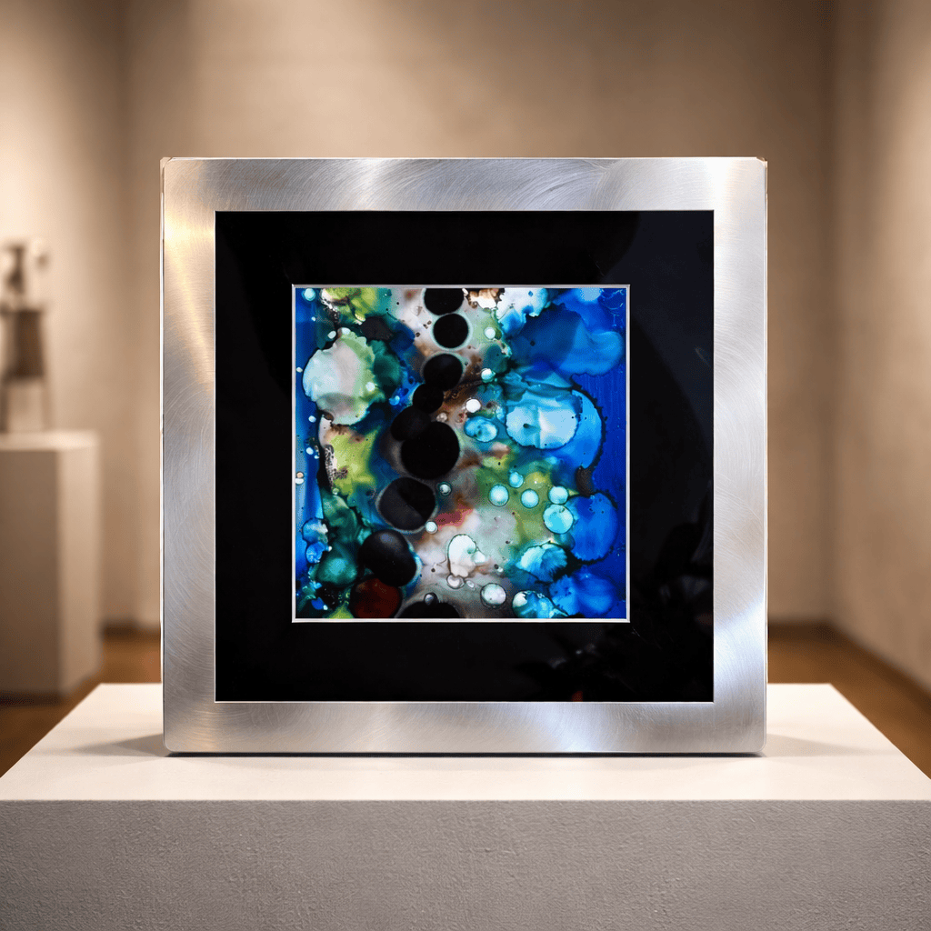 Indigo Nebula - Metal Wall Art 12"x12"