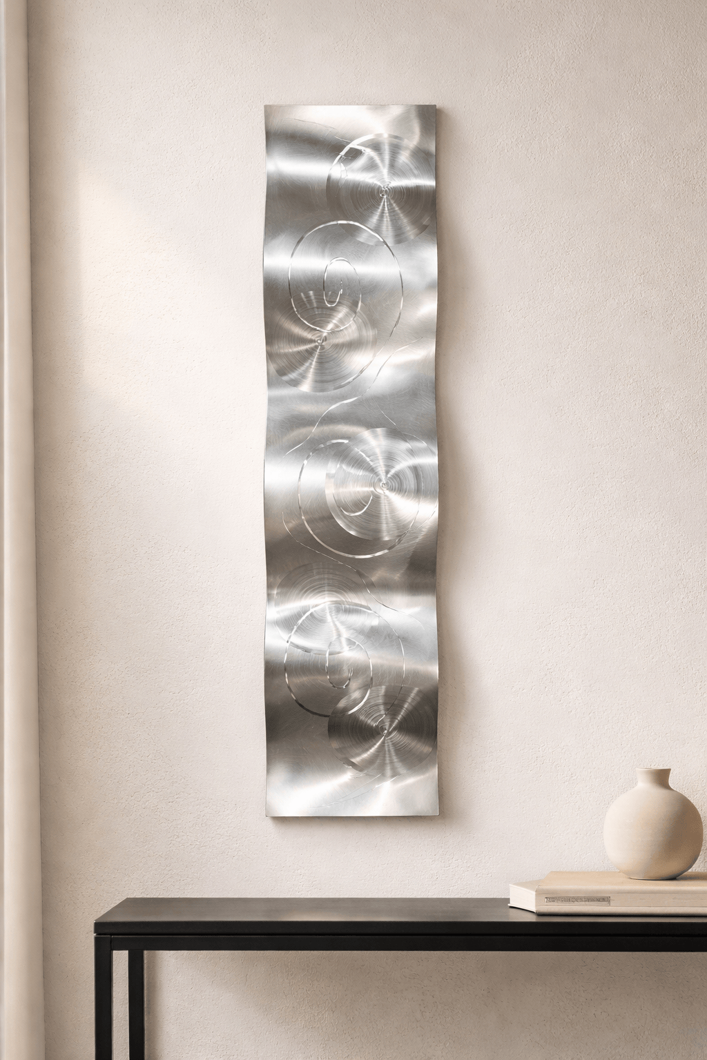 Lunar Waves - Metal Wall Art 10"x46"