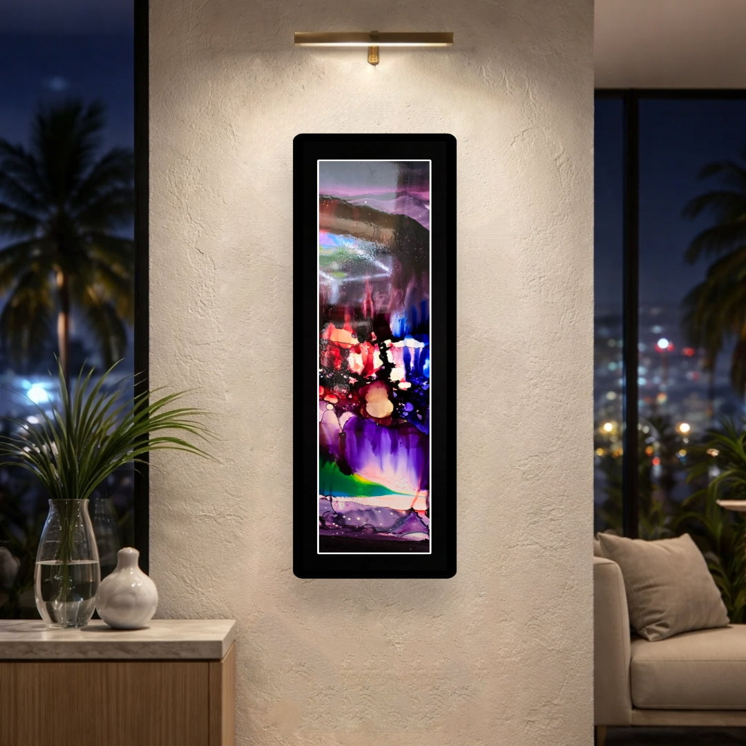 Amethyst Storm - Metal Wall Art 9"x27"