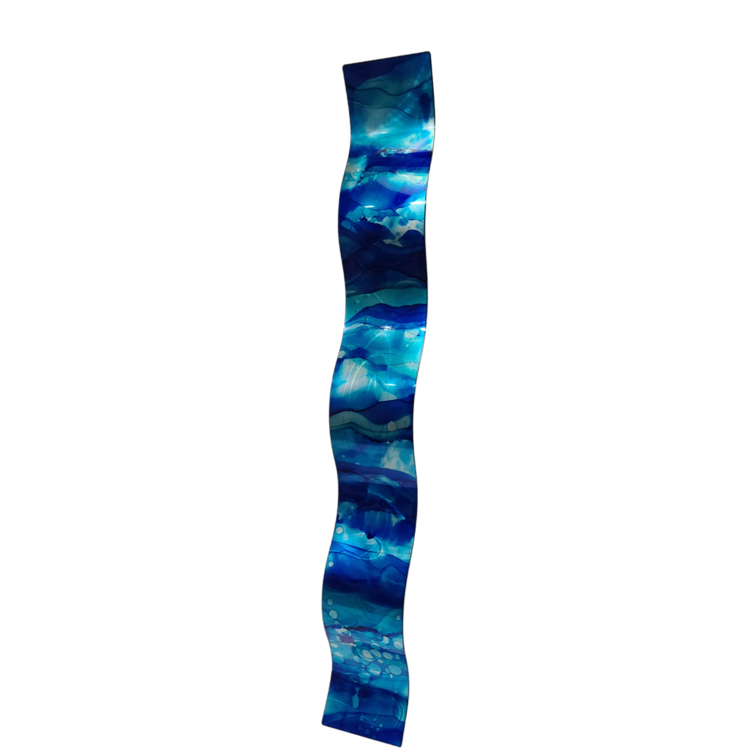 Luminous Deep - Metal Wave Wall Art 6"x46"  (wav448)