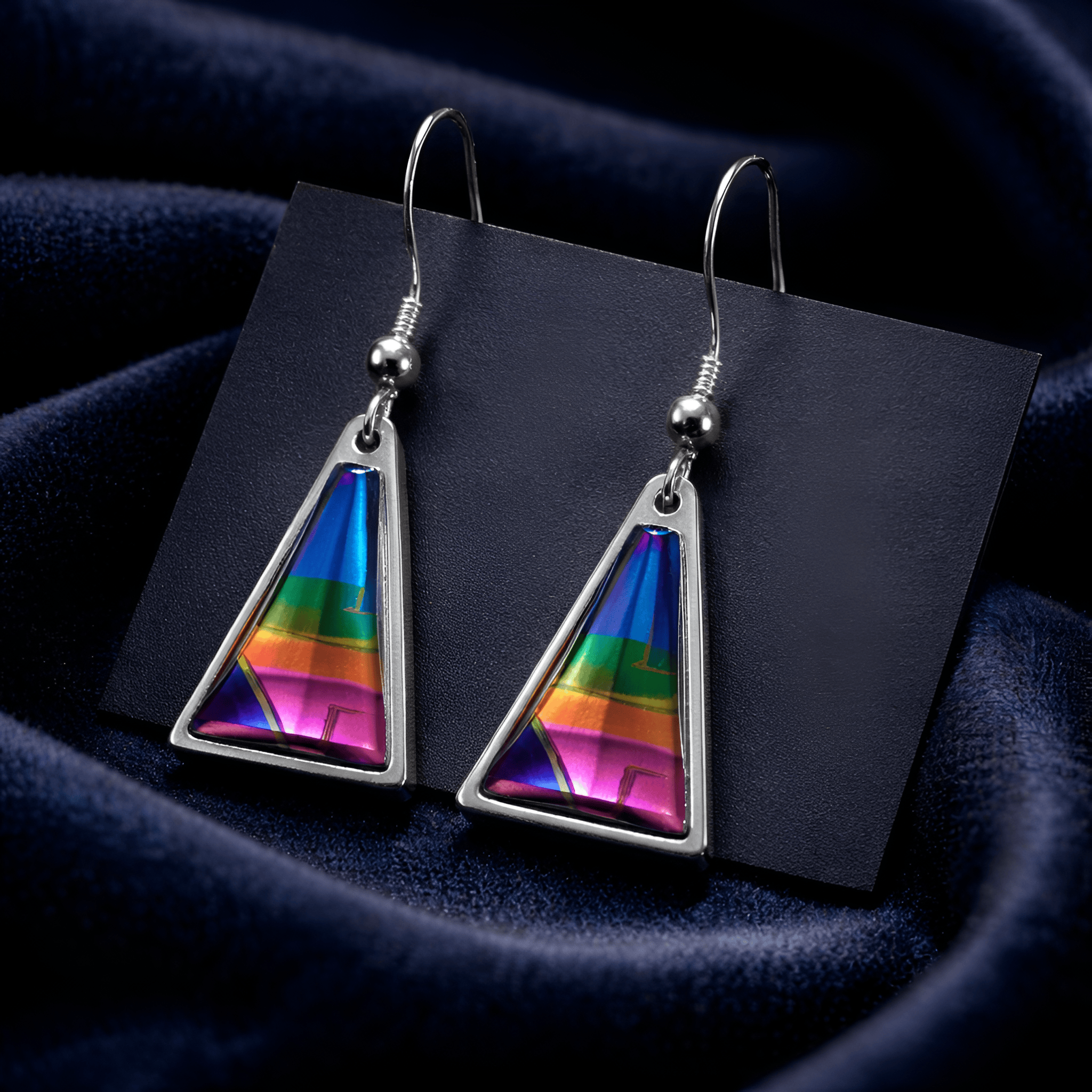 Radiant Prism Earrings 1.25"