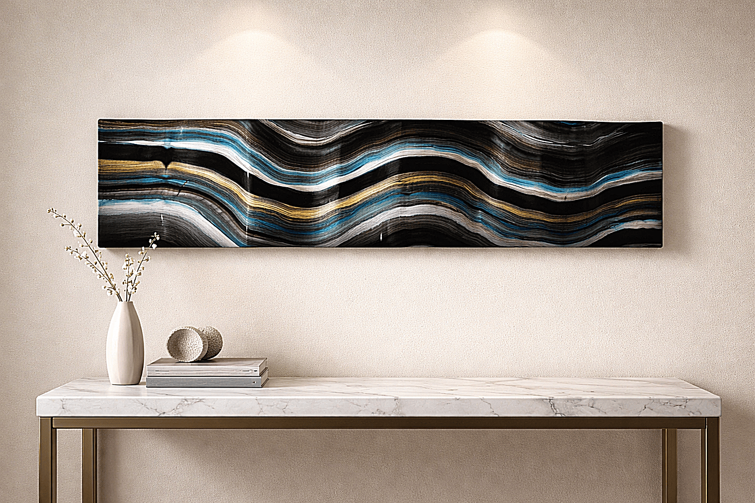 Amber Waves - Metal Wall Art 10"x46"