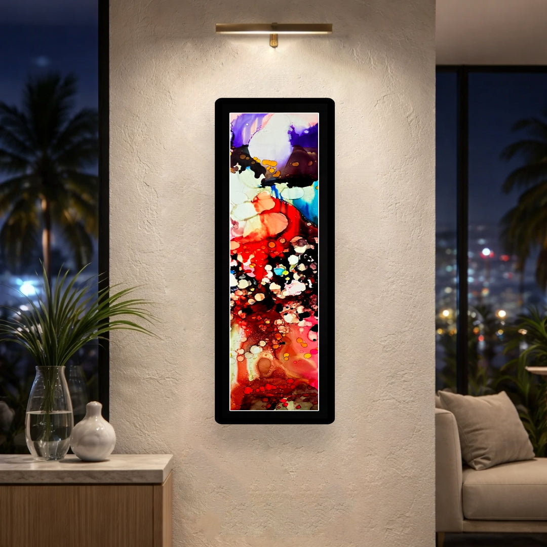 Crimson Celebration - Metal Wall Art 9"x27"