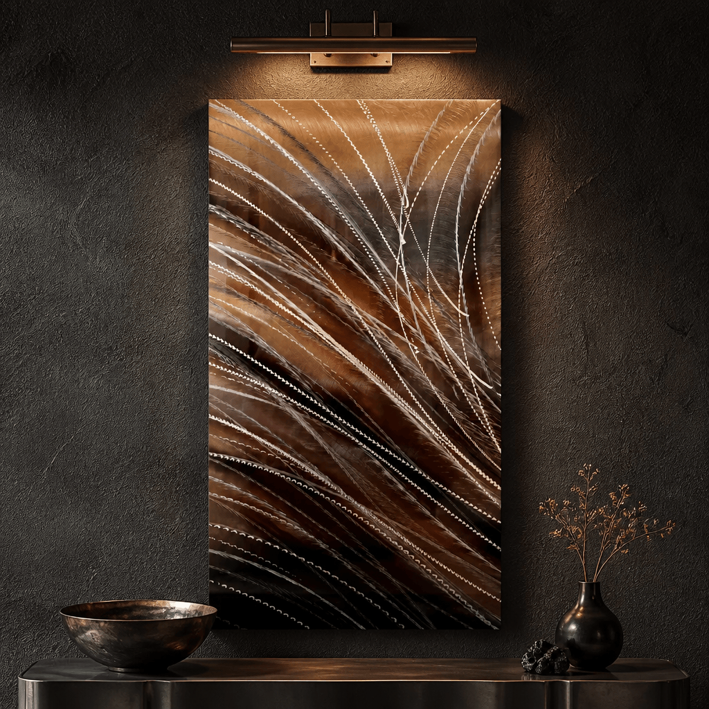Bronze Veil - Metal Wall Art 12"x24"