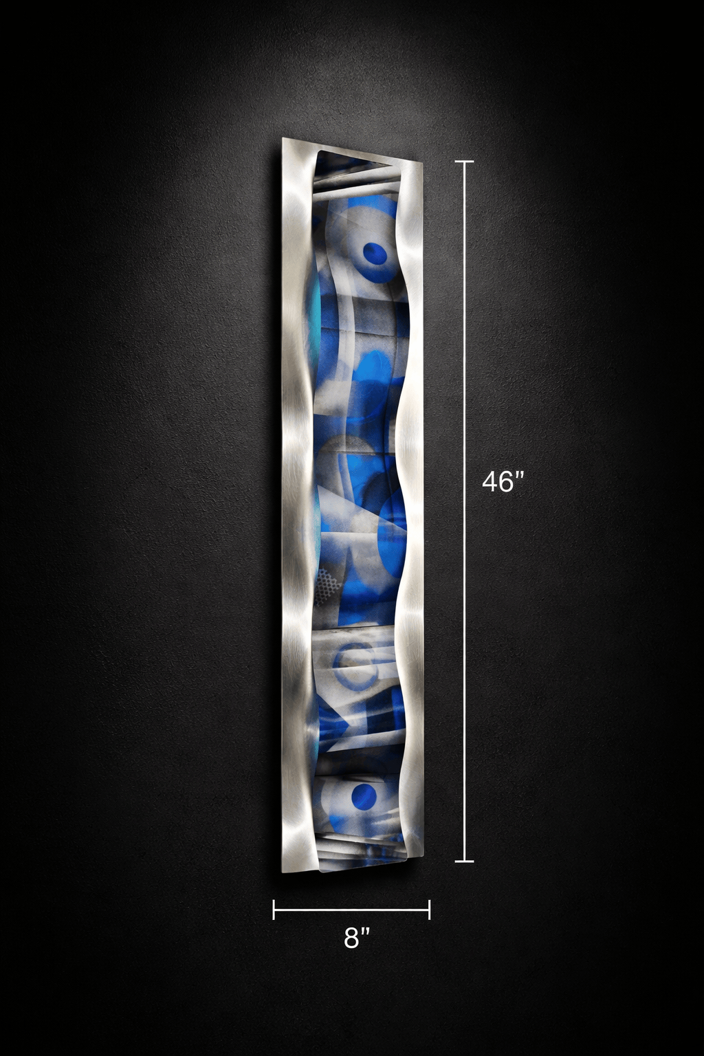 Blue Orbit - Metal Wall Art 8"x46"