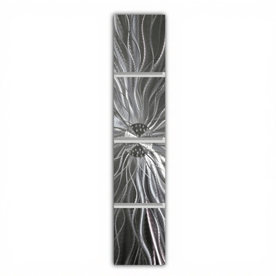 Radiant Bloom - 4-Piece Metal Wall Art Set 12"x12"