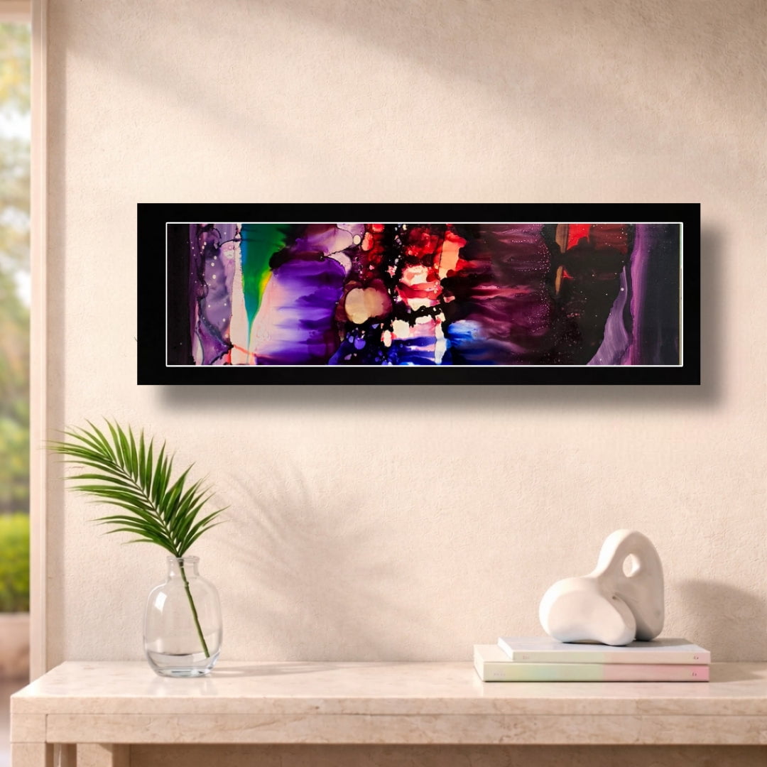 Amethyst Storm - Metal Wall Art 9"x27"