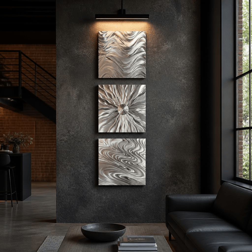 (Between Worlds) - Metal Wall Art 3-Panel 24"x24"