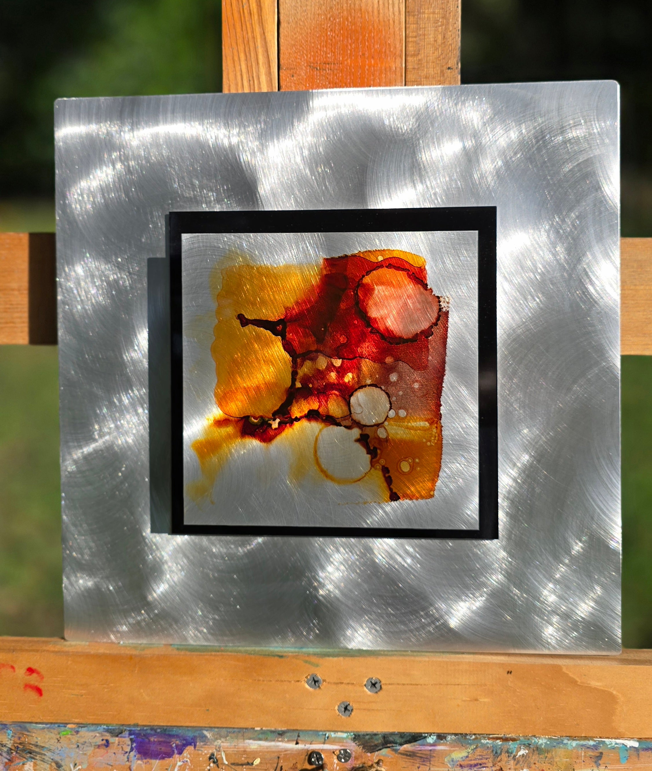 Ember Glow - Metal Wall Art 12"x12"