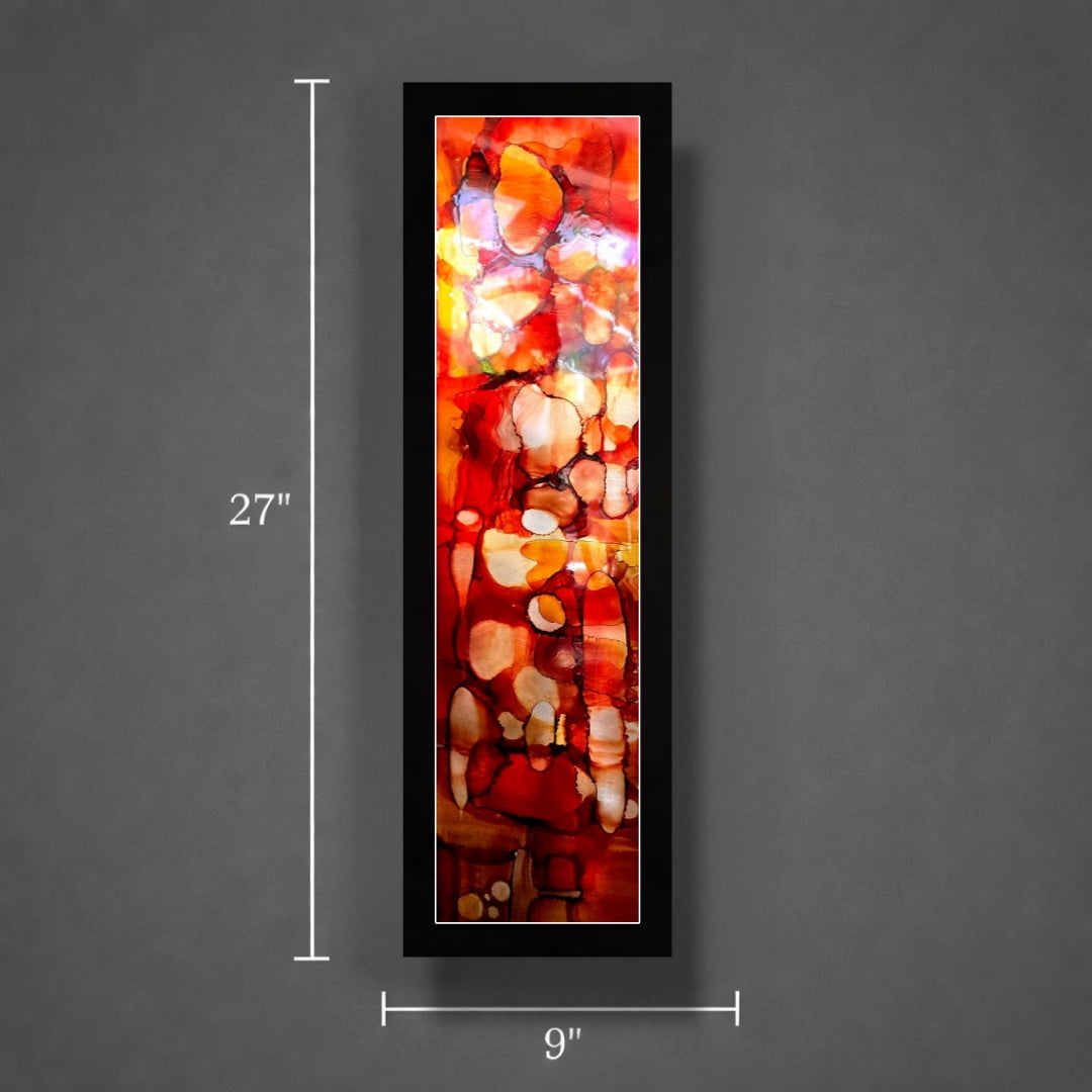 Garnet Fire - Metal Wall Art 9"x27"