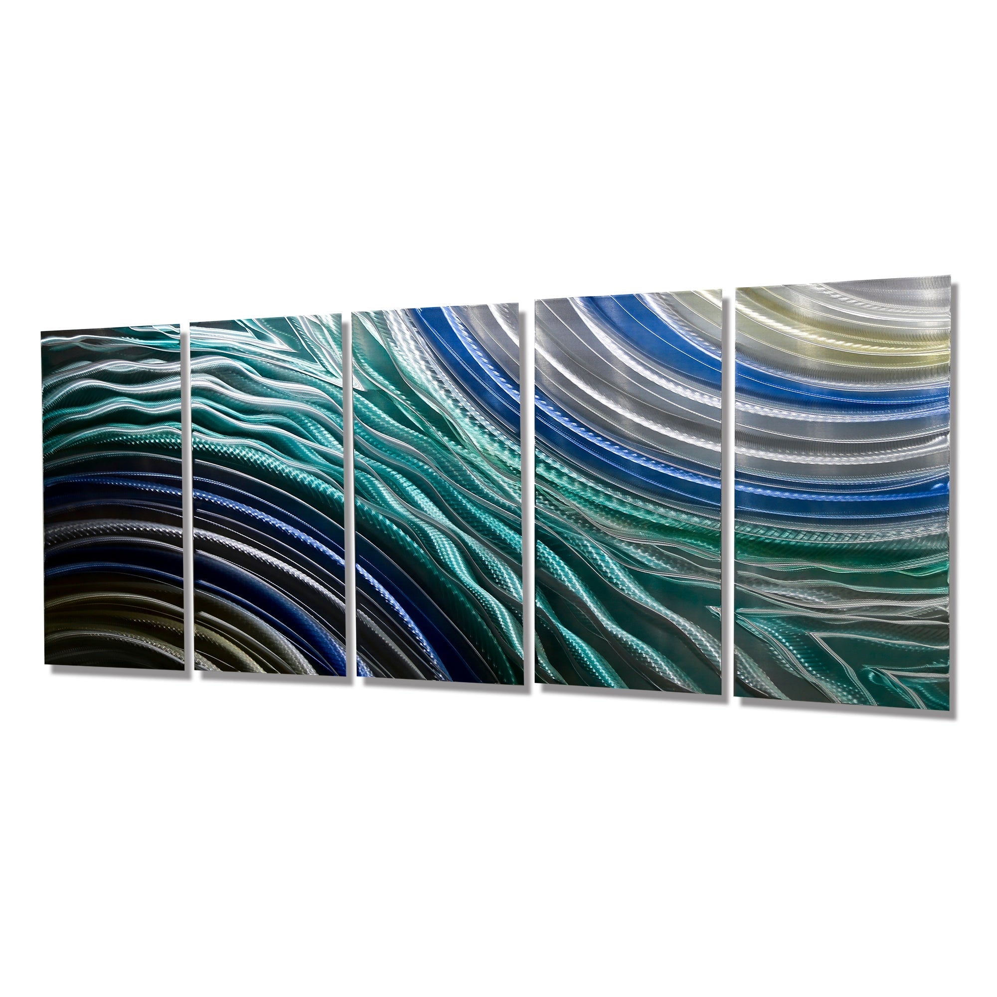 Coastal Reverie - 5-Panel Metal Wall Art  (wav 206)