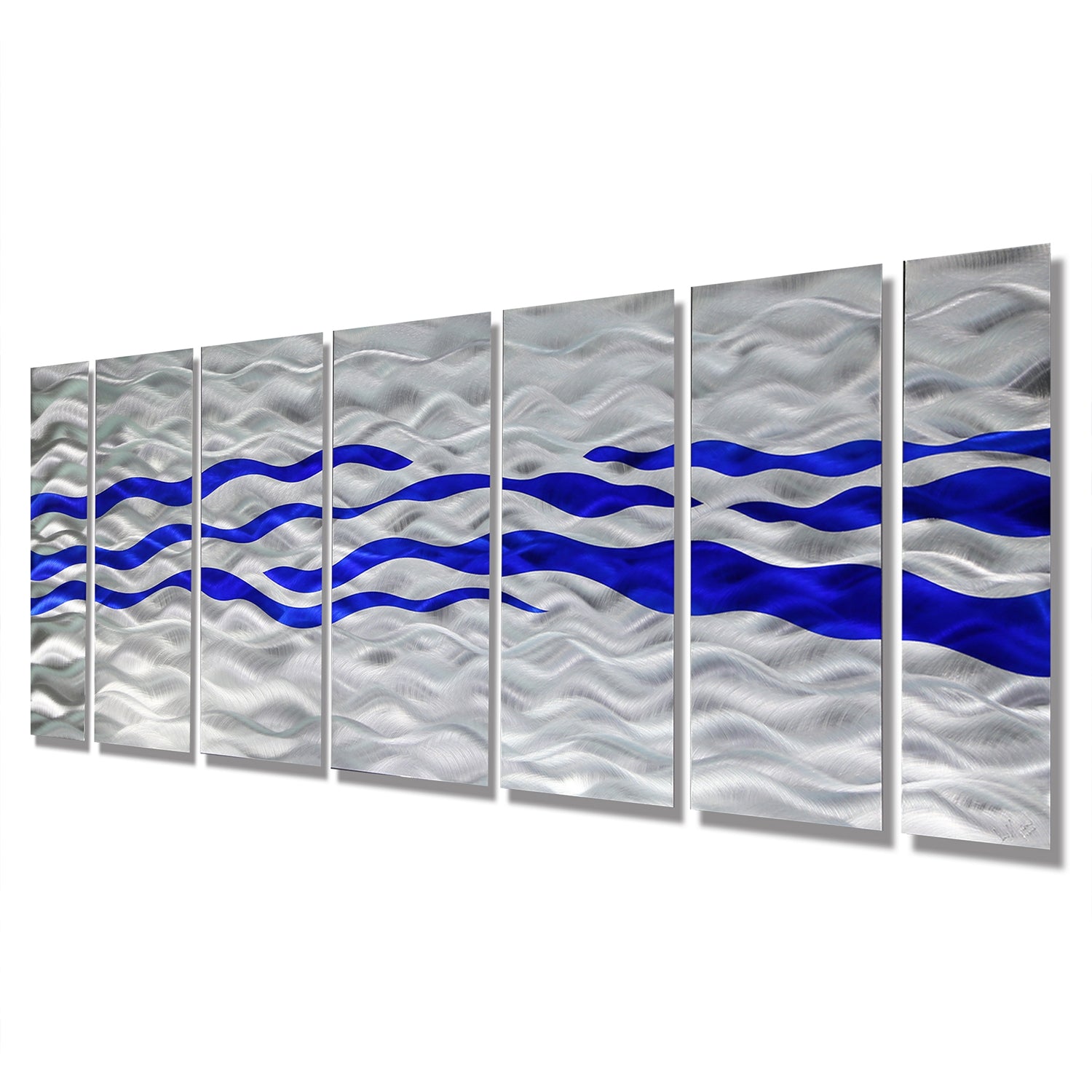 Infinite Waves - 7-Panel Metal Wall Art 68"x24"