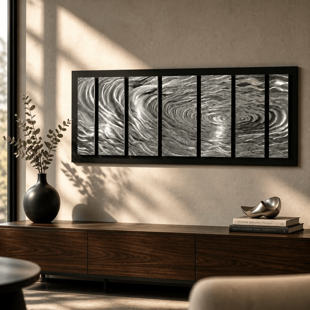 The Undercurrent - 7-Panel Metal Wall Art 28"x72"