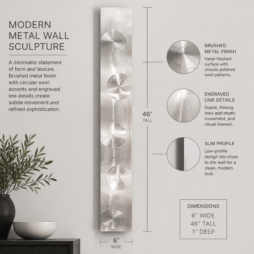 Orbit Sequence - Metal Wall Art 6"x46"