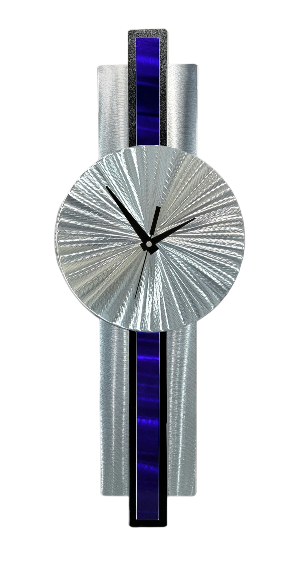 Blue Orbit - Metal Wall Clock 10"x32"